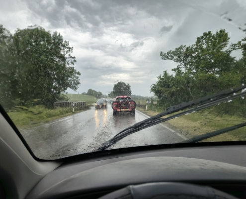 Heimfahrt wie immer mit Regen